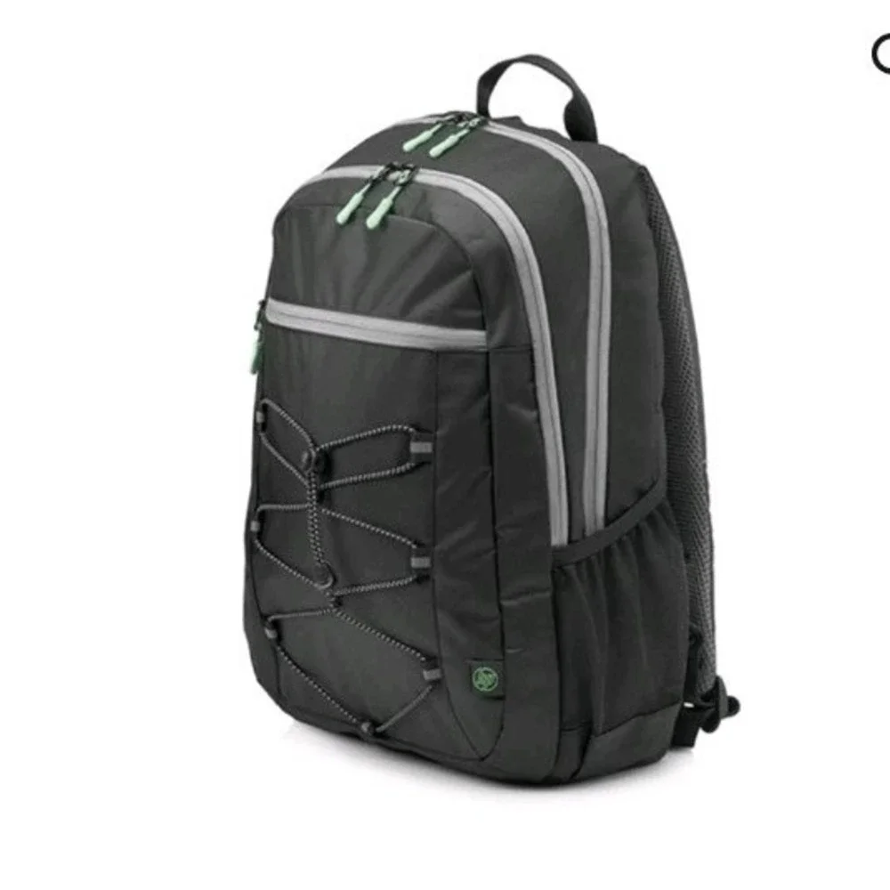 HP 15.6″ Active Backpack Black Mint Green Padded Straps‎ Interiors Dividers Zip